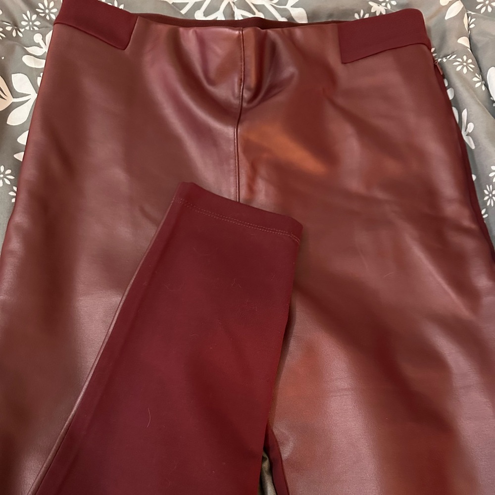 Size large Betabrand vegan leather 4 way stretch pants.